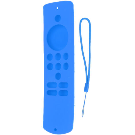 Weiche, rutschfeste Silikon-Schutzhülle für die Fire TV Stick-Fernbedienung mit Handschlaufe, hellblau
