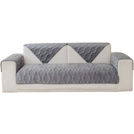 Weiche Sofa Kissenbezüge - rutschfeste Sofaabdeckungen 1 2 3 Sitzer Couchabdeckungen, Ecke Sofa Kissen Abdeckung L Form Möbelschutz für Wohnzimmer  – Grau 45x45cm