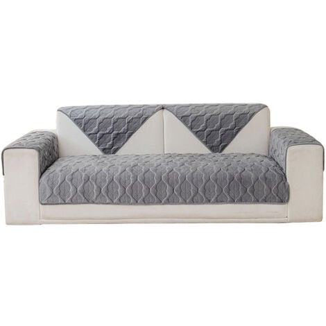 Weiche Sofa Kissenbezüge - rutschfeste Sofaabdeckungen 1 2 3 Sitzer Couchabdeckungen, Ecke Sofa Kissen Abdeckung L Form Möbelschutz für Wohnzimmer  – Grau 70x70cm