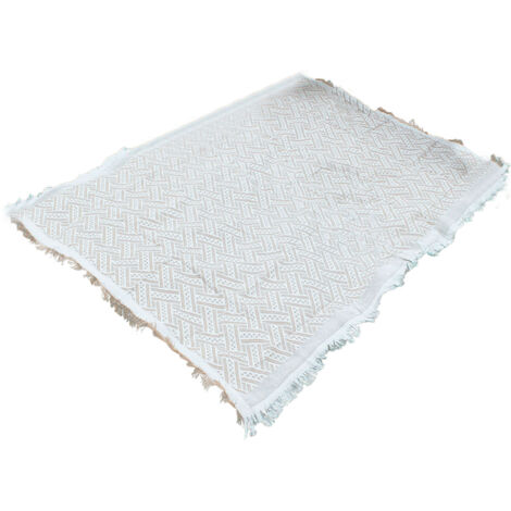 Weiche und bequeme Picknickdecke aus Baumwolle mit Fransen für Strand und Camping, 180 x 130 cm