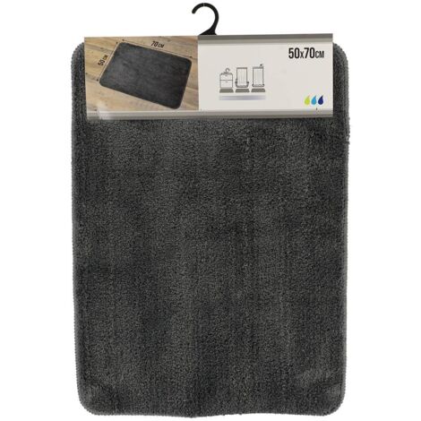 Weicher mikrofaserteppich unter latex 50x70cm - dunkelgrau - Tendance