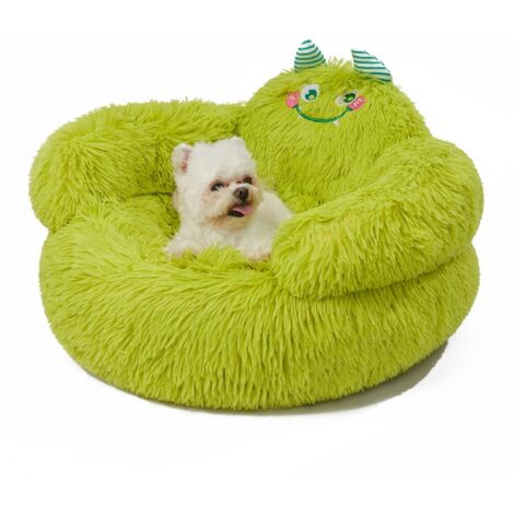 Weiches, orthopädisches Hunde- oder Katzenbett, mittlere Größe (61 x 61 x 36 cm), waschbar, Karton, grün