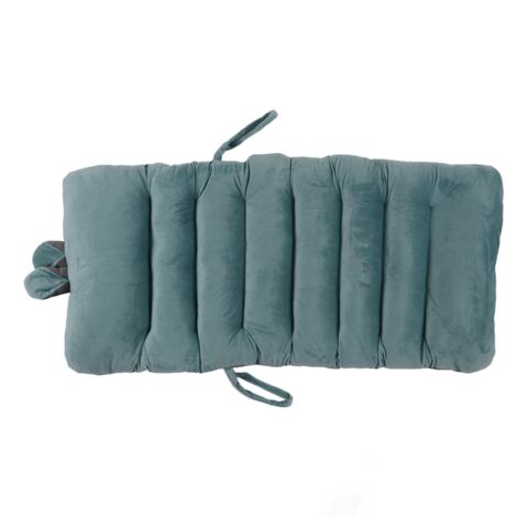 Weiches Rückenkissen aus PP-Baumwolle mit integrierter Neigungs- und Lendenwirbelstütze für Bürostuhl oder Sofa, blau, 45 x 100 cm