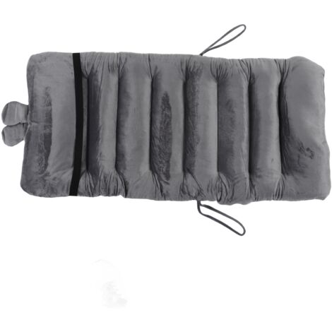 Weiches Rückenkissen aus PP-Baumwolle mit Lendenwirbelstütze für Bürostuhl oder Sofa, grau, 45 x 100 cm
