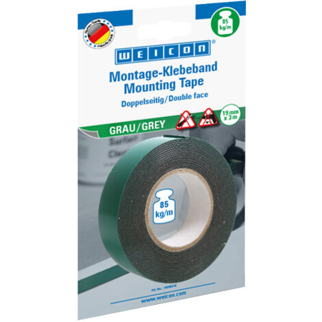 WEICON  10050551 Montageband  Grau (L x B) 3 m x 19 mm 1 St.