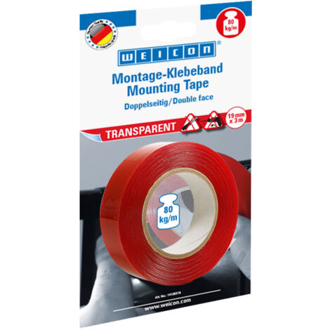 WEICON 10050553 (14100319) Montage-Klebeband transparent