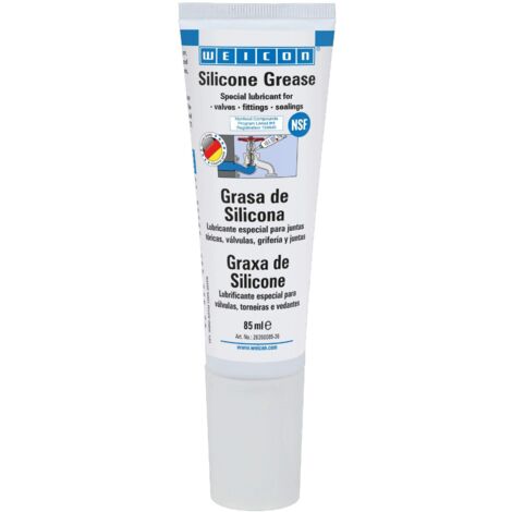 WEICON 26350085-36 Grasso di Silicone 85 g, lubrificante per valvole, telai e guarnizioni, incolore