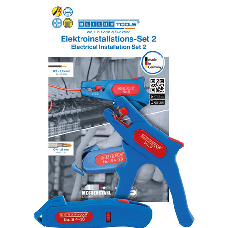WEICON TOOLS No S 4 + No 5 10039676  Abisolierzange Inkl. Kabelmesser 0.2 bis 6.0 mm²