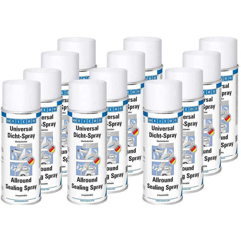 Weicon - Universal Dicht-Spray, 400 ml, grau, 12 Dosen 12-11555400 (Pack à 12 Stück) (PACK à 12 STÜCK)