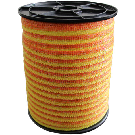 Weidezaunband Basic - gelb/orange - 200 m, 10 mm, 4 Niro