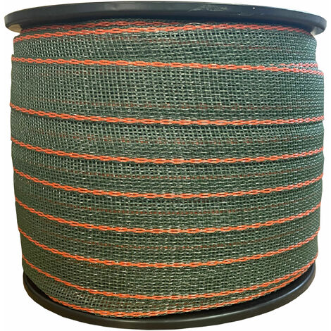 Weidezaunband Premium - grün/orange - 200 m, 42 mm, 6+15 Niro - Kombiband