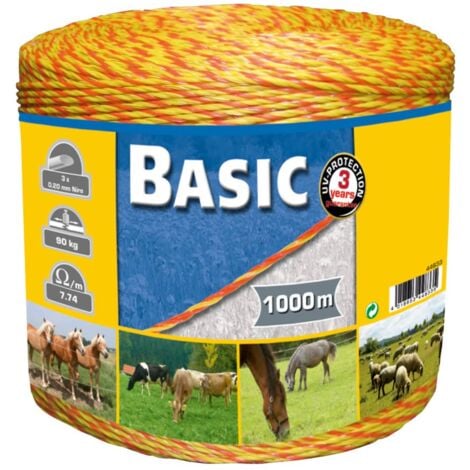 Weidezaunseil Basic 1000 m 44833 Kerbl - Gelb