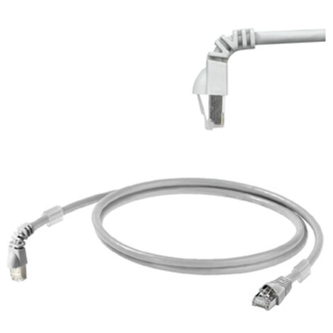 Weidmüller 1233160020 RJ45 Netzwerkkabel, Patchkabel CAT 6a S/FTP 2.00 m Grau UL-zertifiziert 1 St.