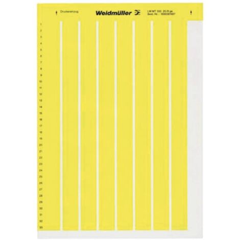 Weidmüller 1686361687-1 LM MT300 15X6 GE Etichetta per cavi LaserMark 6 x 15.2 mm Colore campo di marcatura: Giallo Num
