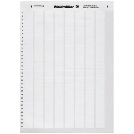 Weidmüller 1695711044-1 LM WritoOn 18X34 WS Etichetta per cavi LaserMark 12.7 x 18 mm Colore campo di marcatura: Bianco