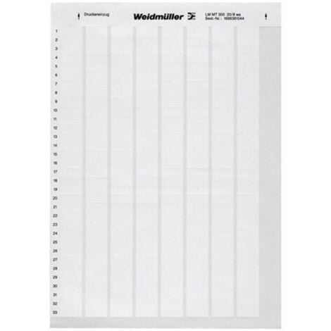 Weidmüller 1695721044-1 LM WRITE ON 23X55 WS Etiquette LaserMark 12.7 x 23 mm Couleur de la surface de marquage: blanc