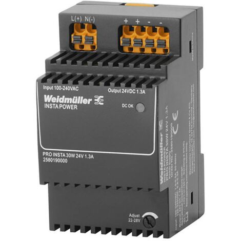 Weidmüller 2580190000 Alimentatore switching 24 V/DC 1.3 A 30 W Contenuto 1 pz.