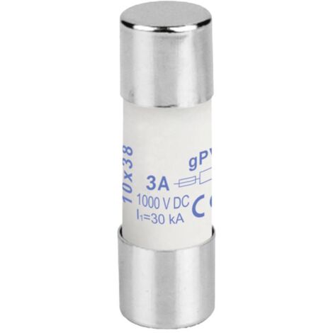 Weidmüller 2783180000 FUSE 10X38 3A 1000 VDC GPV Fusibile (Ø x L) 10.3 mm x 38 mm 3 A 1000 V/DC Contenuto 10 pz.