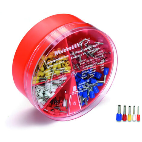 Weidmüller 9025900000 Aderendhülsen-Sortiment 0.5 mm², 0.75 mm², 1 mm², 1.5 mm², 2.5 mm² Teilisolier