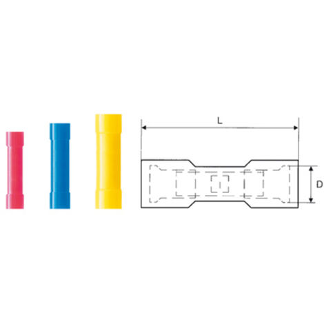 Weidmüller 9200490000 Stoßverbinder  0.5 mm² 1.5 mm² Vollisoliert Rot 100 St.