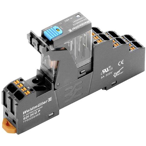 Weidmüller DRIKITP 24VDC 2CO LD/PB D-SERIES DRI, Coupleur de relais, Contacts: 2, Inverseur AgSnO, 24 V DC, 5 A, PUSH IN, Bouton de test, 2576190000
