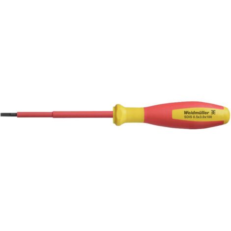 Weidmüller SDIS 0.5X3.0X100 Tournevis pour vis à fente Largeur de la lame: 3 mm Longueur de la lame: 100 mm S201102