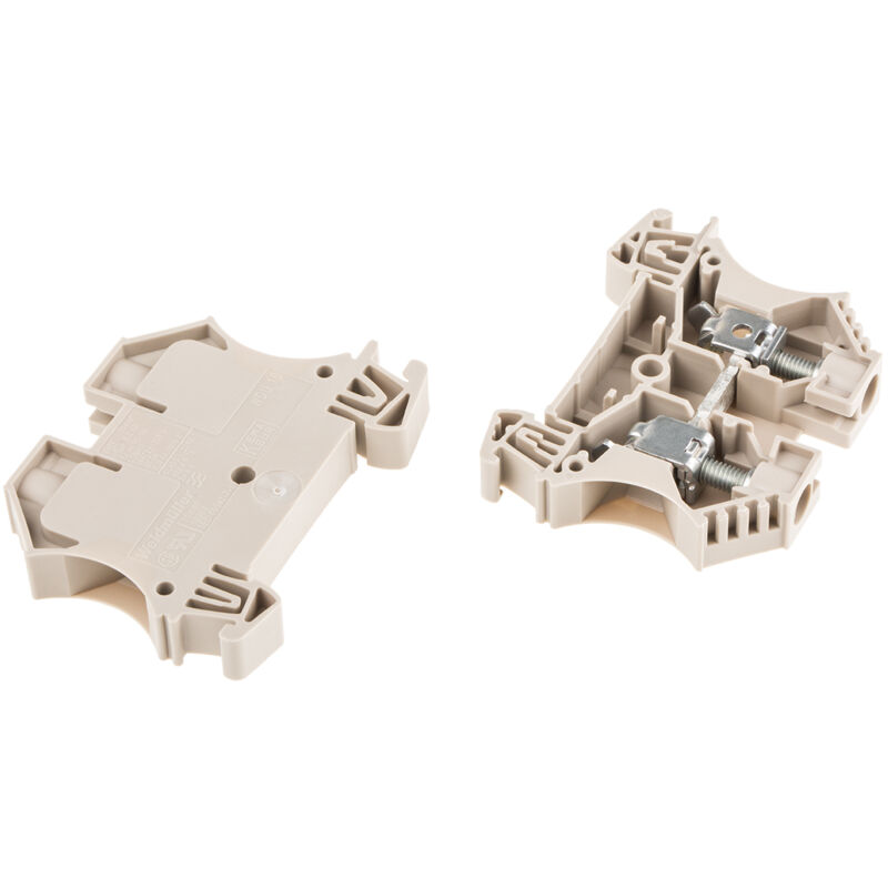 Bloc de jonction de traversée Weidmuller wdu, 10mm², a visser, Marron ( Prix pour Paquet de 10 )