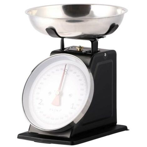 Weighing Scales - Metal/Stainless Steel/Acrylic - L21 x W14 x H25.5 cm - Black