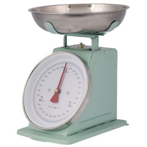 Weighing Scales - Metal/Stainless Steel/Acrylic - L21 x W14 x H25.5 cm - Leaf Green