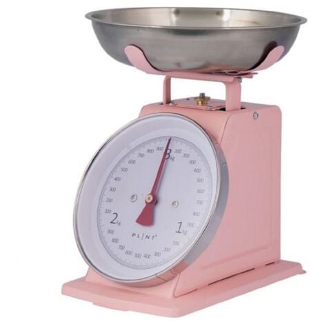 Weighing Scales - Metal/Stainless Steel/Acrylic - L21 x W14 x H25.5 cm - Rose Pink
