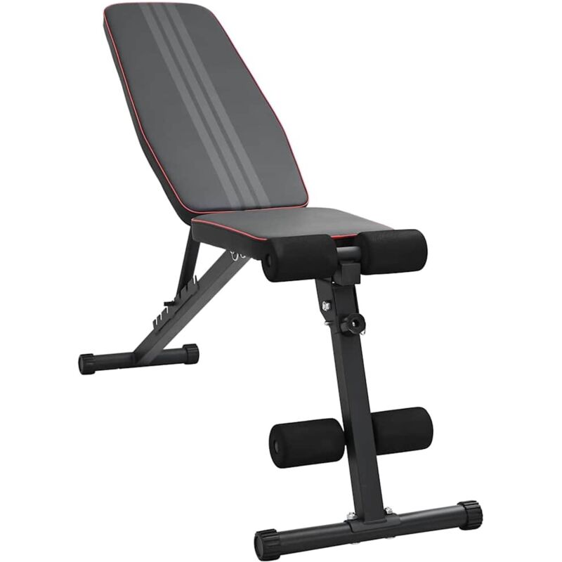 Weight Bench Manual Black 131 X 41 X 110 Cm Powder-coated Steel Vidaxl