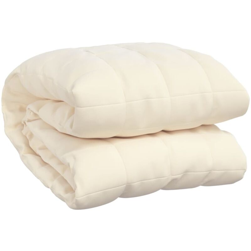 Weighted Blanket Light Cream 135x200 Cm Single 6 Kg Fabric Vidaxl