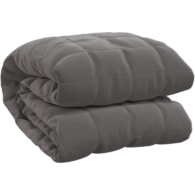 Weighted Blanket Grey 155x220 Cm 7 Kg Fabric Vidaxl
