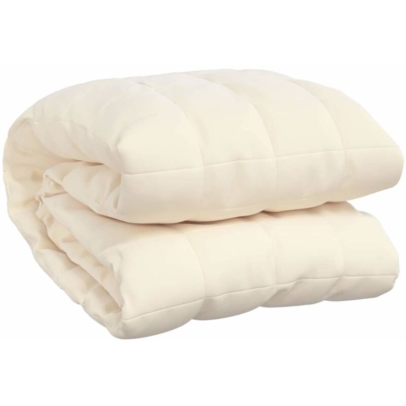 Weighted Blanket Light Cream 150x200 Cm 7 Kg Fabric Vidaxl