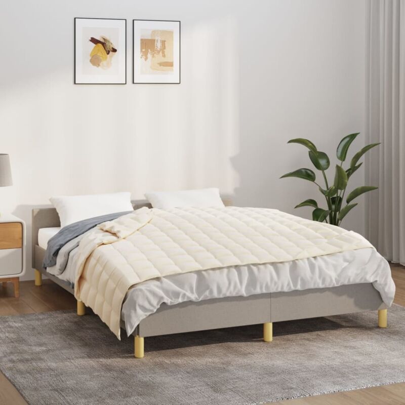 Vidaxl - Weighted Blanket Light Cream 152x203 Cm 11 Kg Fabric