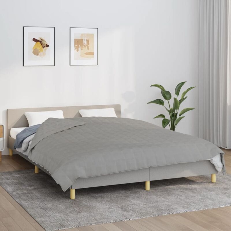 Weighted Blanket Grey 200x200 Cm 13 Kg Fabric Vidaxl