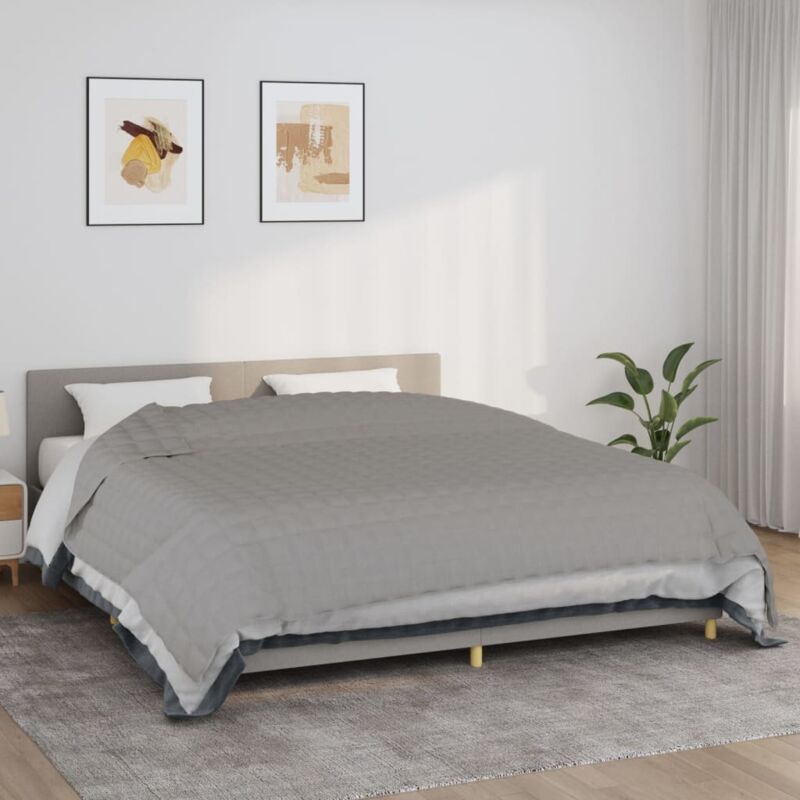 Weighted Blanket Grey 235x290 Cm 11 Kg Fabric Vidaxl