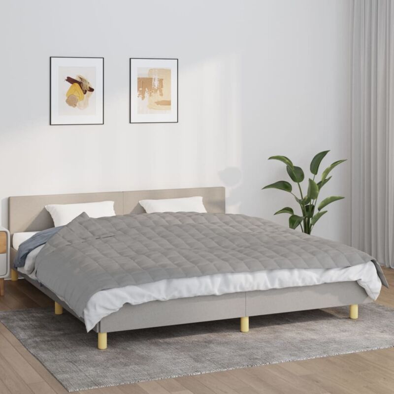 Weighted Blanket Grey 155x220 Cm 11 Kg Fabric Vidaxl