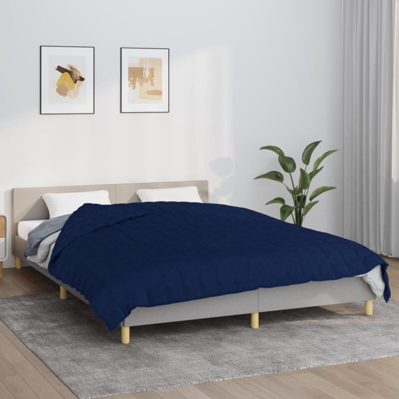 Weighted Blanket Blue 200x225 Cm 9 Kg Fabric Vidaxl