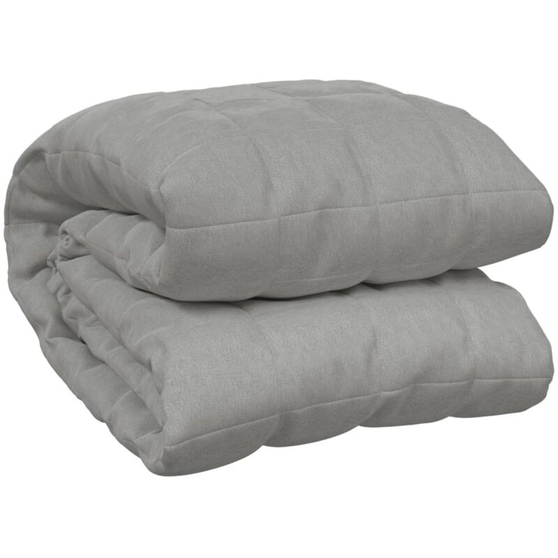 Vidaxl - Weighted Blanket Grey 220x240 Cm King 11 Kg Fabric