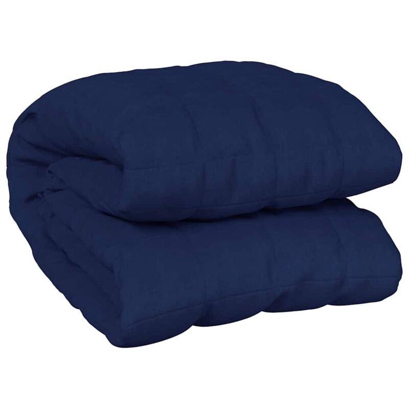 Vidaxl - Weighted Blanket Blue 220x240 Cm King 11 Kg Fabric