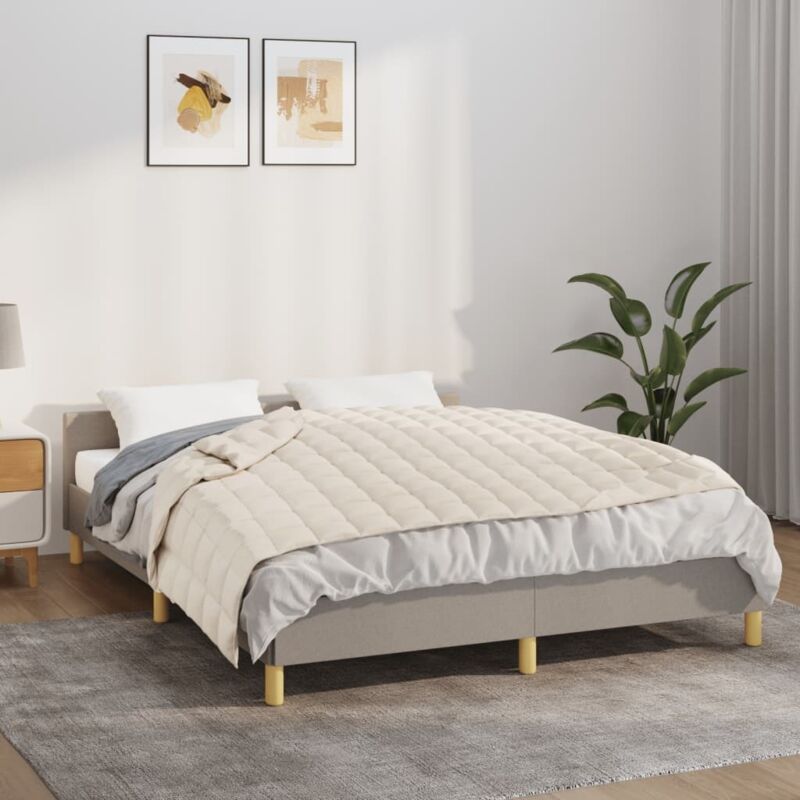 Weighted Blanket Light Cream 122x183 Cm 9 Kg Fabric Vidaxl
