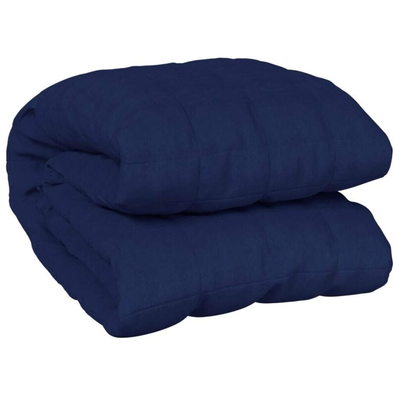 Weighted Blanket Blue 140x200 Cm Single 6 Kg Fabric Vidaxl