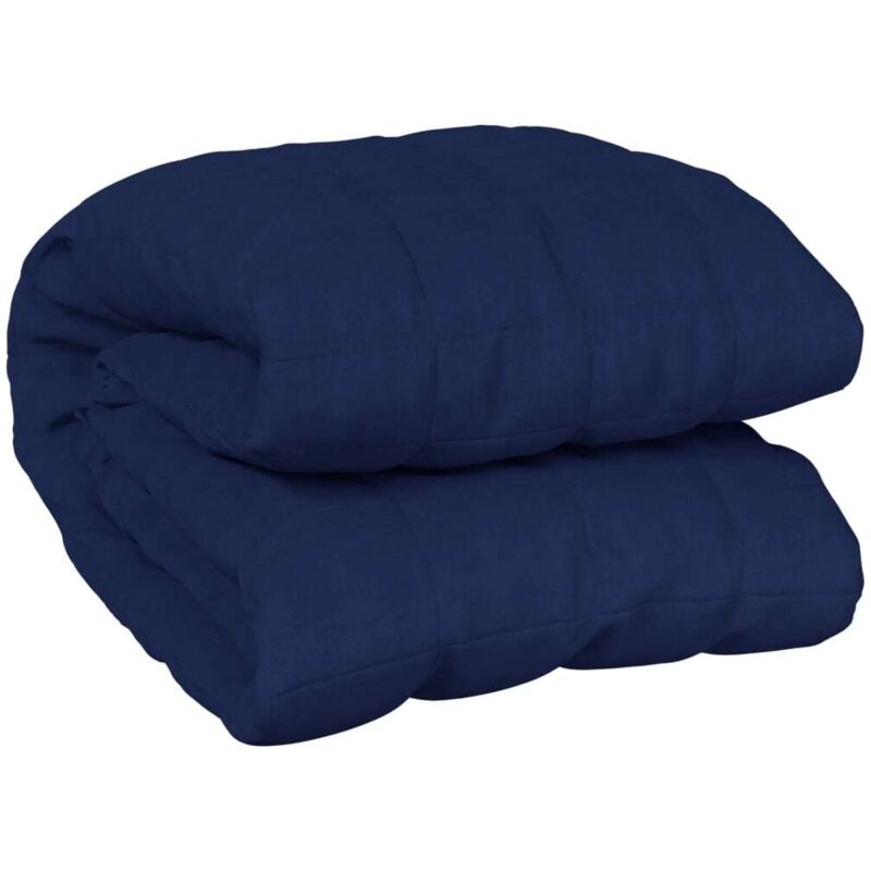 Vidaxl - Weighted Blanket Blue 220x240 Cm King 15 Kg Fabric