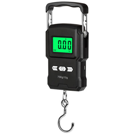 Weiheng A27L/A27L-B (optional) 75 kg/10 g wiederaufladbares LCD-Anzeigebildschirm mit Bändern Länge Messfunktion Elektronische Hakenskala hohe Präzisions fünf Einheiten Schalter mit Hintergrundbeleuch - Modell：A27L ohne BT -Funktion