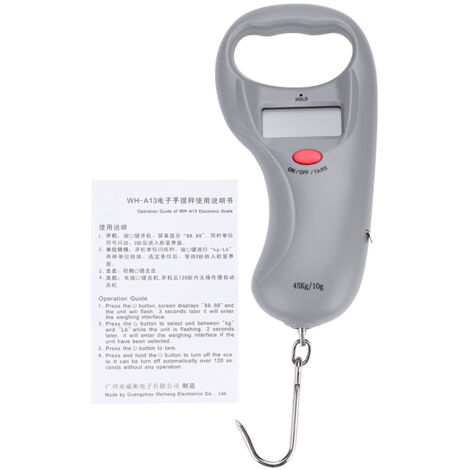 Weiheng WH-A13L Balance de Pêche Portative Électronique avec Ruban, Capacité 45kg