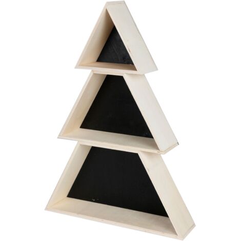 Weihnachtliche Dekobox  Tanne 3-teilig Holz Tannenbaum Adventszeit Weihnachten