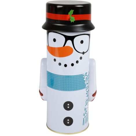 Weihnachtliche Gebäckdose Plätzchendose Keksdose Vorratsdose Metalldose Dekodose - Schneemann