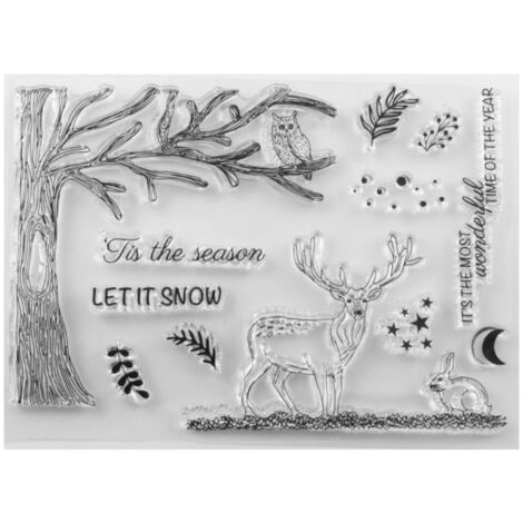 Weihnachtliche Silikonstempel aus transparenter Folie – Kreative DIY-Ideen für Karten, Scrapbooking und Fotoalben