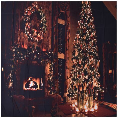 Weihnachtlicher Wandbehang 150 x 150 cm – Festliche Dekoration für Kamin und Weihnachtsbaum, sorgt für festliche Atmosphäre